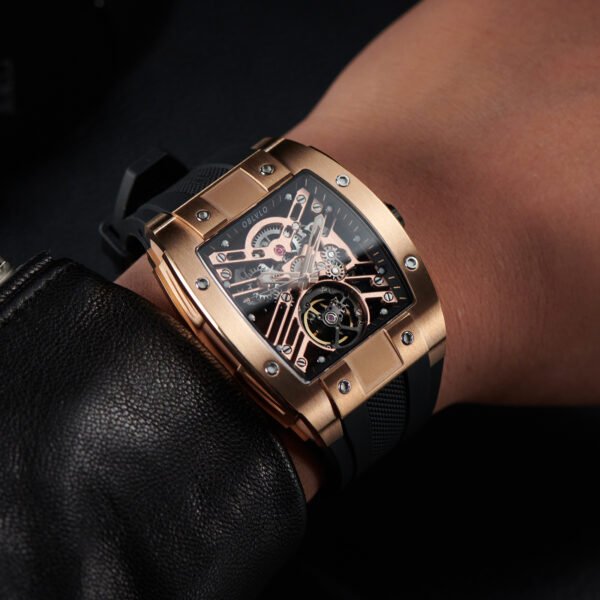 Louvre Series Men’s Skeleton Automatic Watch EM-ST-PBB - Image 3