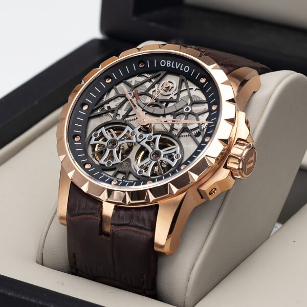 Knight Double Flywheel Kinetic Men’s Mechanical Watch RM-E-PBW - Image 2