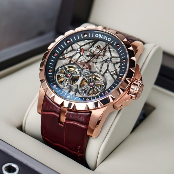 Knight Double Flywheel Kinetic Men’s Mechanical Watch RM-E-PBW - Image 3