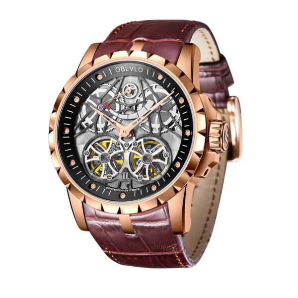 Knight Double Flywheel Kinetic Men’s Mechanical Watch RM-E-PBW - Image 7