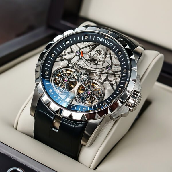 Knight Double Flywheel Kinetic Men’s Mechanical Watch RM-E-YBB - Image 4