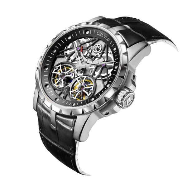 Knight Double Flywheel Kinetic Men’s Mechanical Watch RM-E-YBB - Image 6