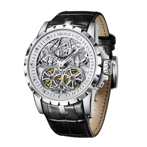 Knight Double Flywheel Kinetic Men’s Mechanical Watch RM-E-YWB - Image 4